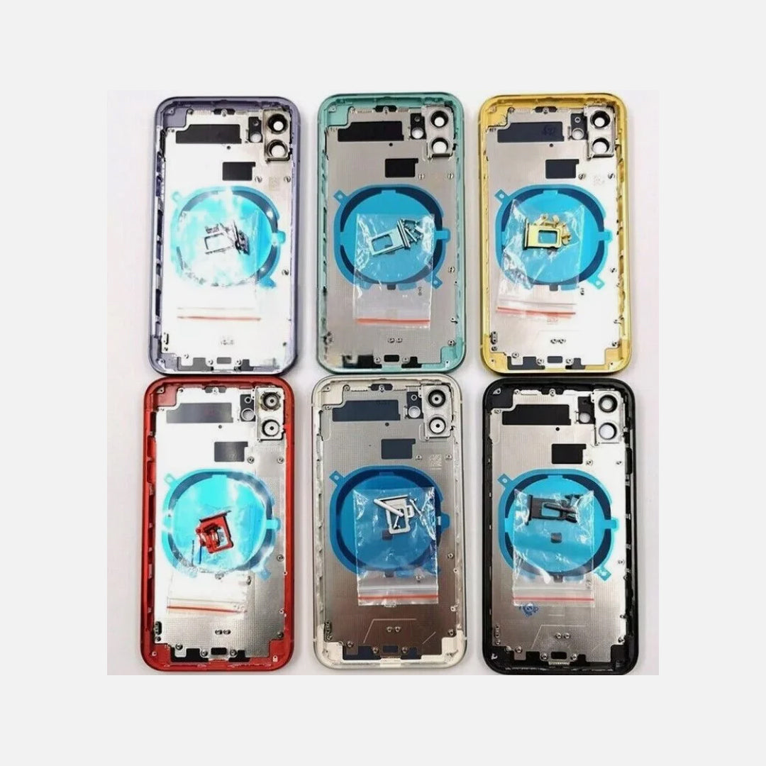 Back Glass Frame Housing for iPhone 8 Plus with small parts and logo