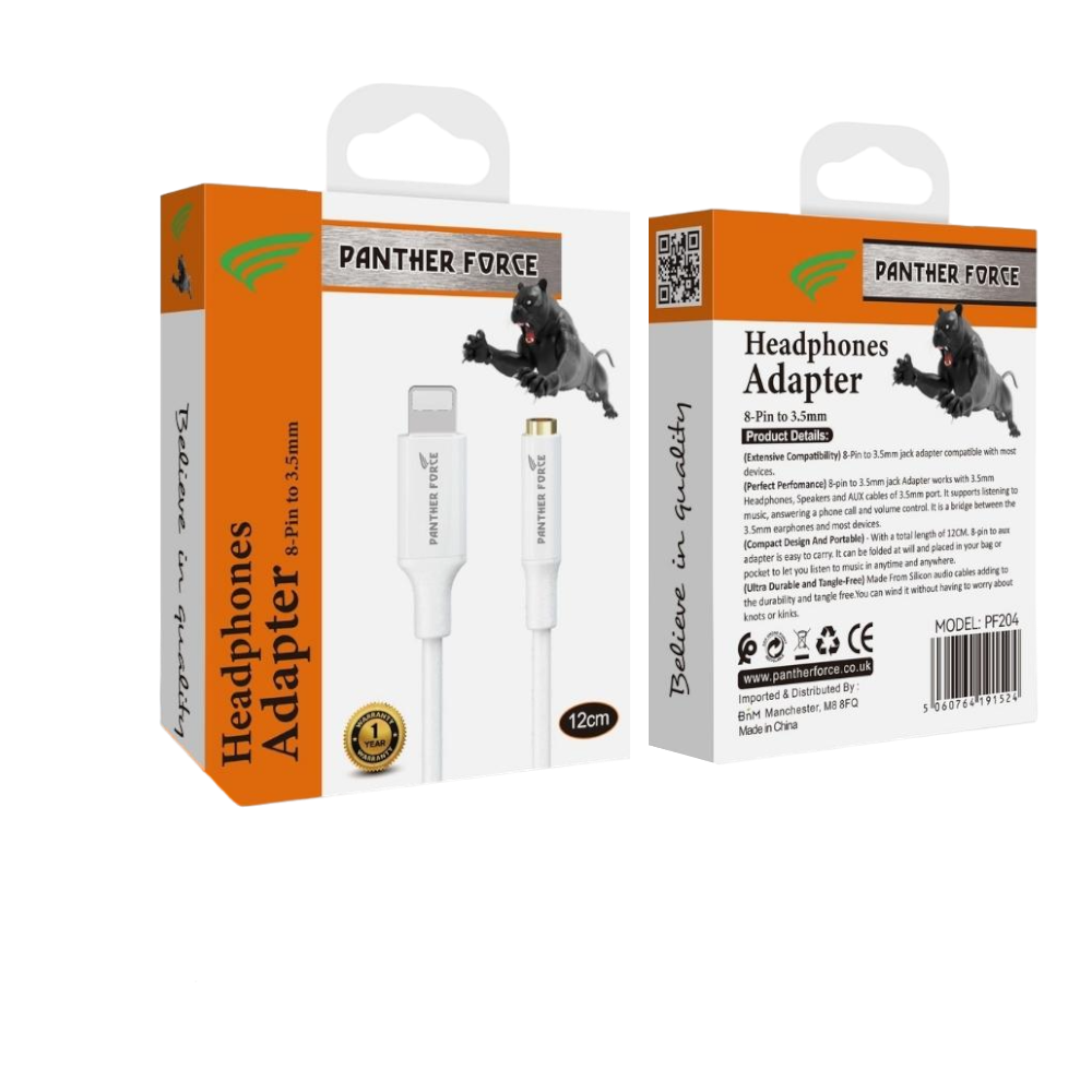 Panther Force Apple Jack 120mm - PF204 - Extended Length for Convenient Charging and Syncing