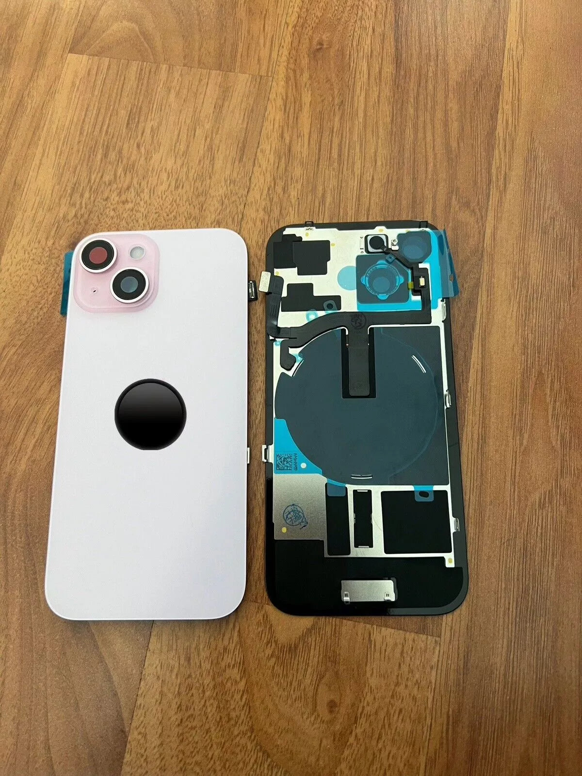 Back Glass Cover for iPhone 15 Plus with NFC-MagSafe-mic-flash