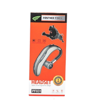 PANTHER FORCE Bluetooth Handsfree Headset Curved 17Hrs - PF31 | Ergonomic Wireless Design | Noise Reduction, Long Battery Life, & Comfortable Fit for Hands-Free Calls & Music