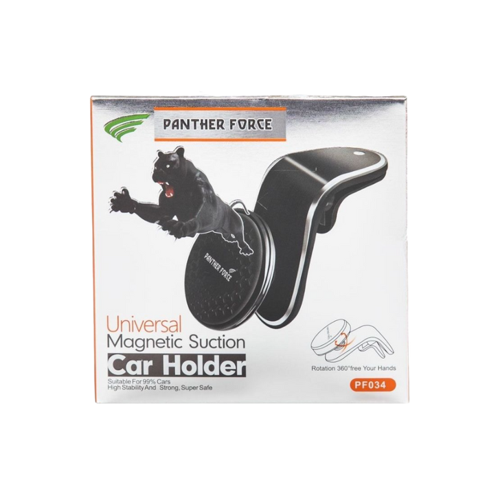 Panther Force Car Mount Magnetic Holder - PF34 | Universal Magnetic Phone Holder for Dashboard | Compact, 360° Adjustable Design with Strong Grip | Hands-Free and Stylish Car Accessory