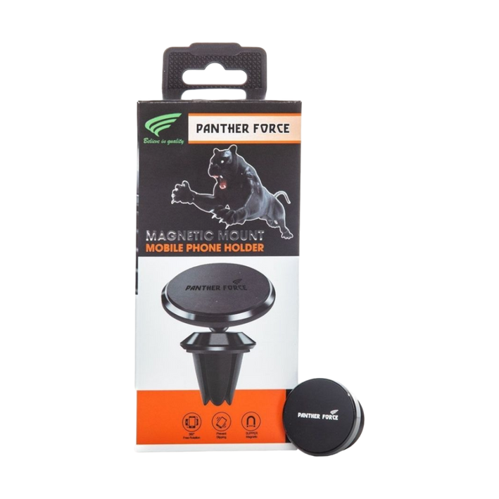 Panther Force Round Magnetic Air Vent Holder - PF10 - Secure Magnetic Grip, 360° Adjustable, Universal Compatibility, Sleek & Durable Design