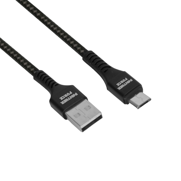 Panther Force 3A 1M Cable for Micro - PF11 - Fast Charging and Data Transfer | Durable Braided Design | High-Speed Sync