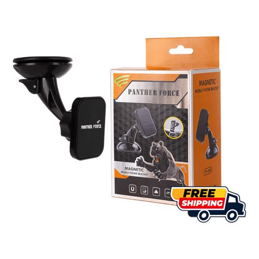 Panther Force Magnetic Mobile Phone Bracket / Suction - PF06 - 360° Adjustable Car Phone Holder, Strong Magnetic Grip, Versatile Suction Base, Compact Design, Universal Compatibility