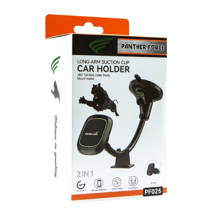 Panther Force Magnetic Long Neck Holder - PF25 - Adjustable Car Phone Mount, Strong Magnetic Grip, Universal Compatibility, Durable Build, Anti-Slip Base