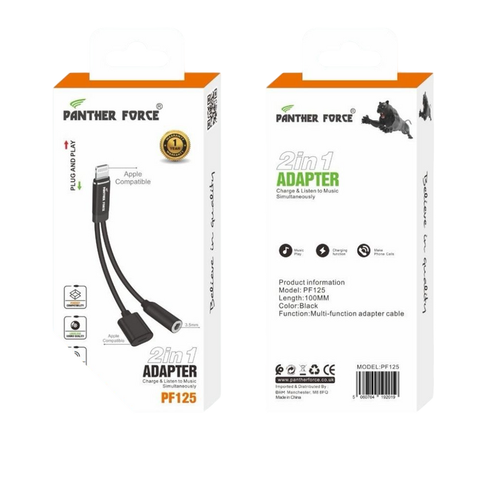 Panther Force Micro USB to USB Cable 2.4A 1M - PF125 - Fast Charging & Data Transfer for Micro USB Devices