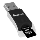 Panther Force Micro SD USB 2.0 Card Reader - PF126- High-Speed Data Transfer & Universal Compatibility