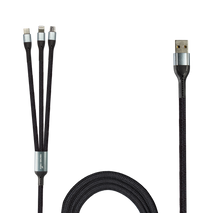 Panther Force 3-in-1 Cable - PF168 - Seamless Connectivity & Uninterrupted Power for All Devices