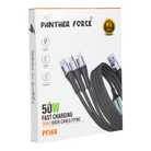 Panther Force 3-in-1 Cable - PF168 - Seamless Connectivity & Uninterrupted Power for All Devices