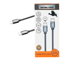 Panther Force 65W Type-C to Type-C Cable 2M - PF173 - Fast Charging & High-Speed Data Transfer