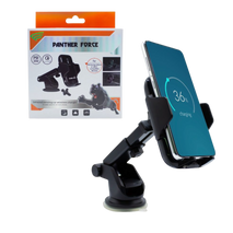 Panther Force Wireless Car Holder -PF176 | Auto-Clamp Phone Mount | 15W Qi Charging | Adjustable Fit | Dashboard & Vent Mount