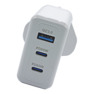 Panther Force 65W Plug with 2* C Port / 1* USB-A Port - Fast Charging for Multiple Devices - PF193