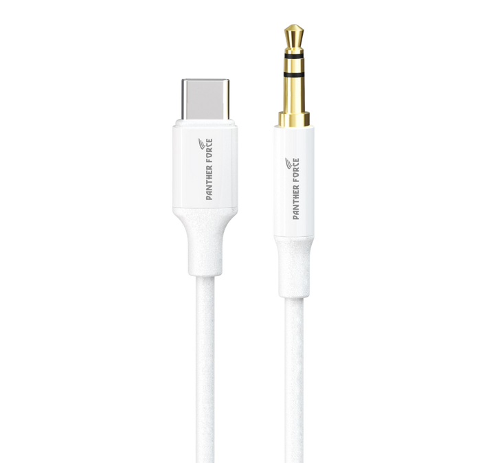 PF205- Panther Force Type-C AUX - Extended Length for Convenient Charging and Syncing of Your Phone