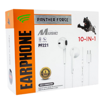 PANTHER FORCE C-Type Handsfree - PF221 | USB-C Wired Earphones with Clear Sound & Noise Isolation | Comfortable In-Ear Design for Android Devices | Durable & High-Quality Audio Accessory