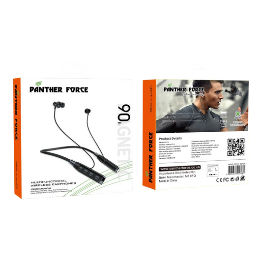 Panther Force Multifunctional Wireless Earphones - PF273 || Bluetooth 5.0, High-Quality Sound, Sweat-Resistant, Long Battery Life, Ergonomic Fit