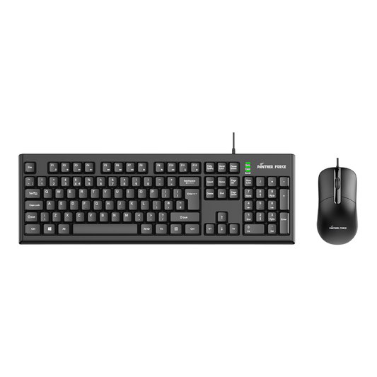 Panther Force Wired Keyboard & Mouse Combo - PF-289 // Durable, High-Precision, Plug-and-Play Design for Work & Gaming