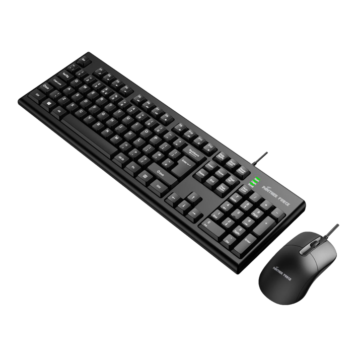 Panther Force Wired Keyboard & Mouse Combo - PF-289 // Durable, High-Precision, Plug-and-Play Design for Work & Gaming