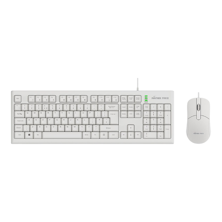 Panther Force Wired Keyboard & Mouse Combo -PF290 // Ergonomic, Durable, Plug-and-Play Design with Precision Tracking