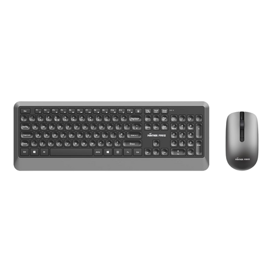 Panther Force Wireless Keyboard & Mouse Combo -PF293 | Ergonomic Design | Long Battery Life | Adjustable DPI | Universal Compatibility
