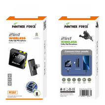 PF297- PANTHER FORCE 2 IN 1 WIRELESS COLLAR CLIP MICROPHONE