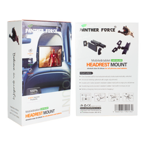 Panther Force Headrest Mount - PF64 | Universal Car Tablet & Phone Holder, 360° Adjustable Viewing, Secure Anti-Slip Grip, Tool-Free Installation, Compact & Travel-Friendly Design