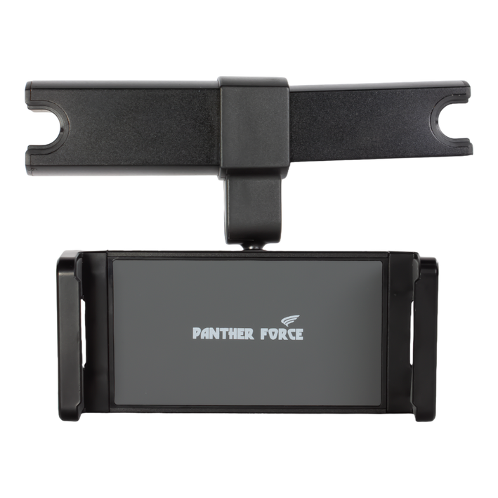 Panther Force Headrest Mount - PF64 | Universal Car Tablet & Phone Holder, 360° Adjustable Viewing, Secure Anti-Slip Grip, Tool-Free Installation, Compact & Travel-Friendly Design