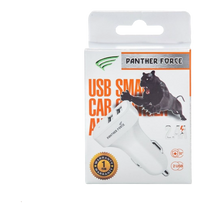 Panther Force 2.4A White Dual USB Car Charger - PF71