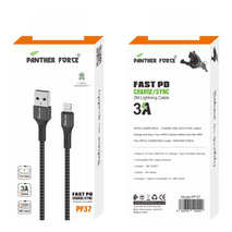 PF37- Panther Force 3A 2M Cable for iPhone - Seamless Connectivity, Uninterrupted Power