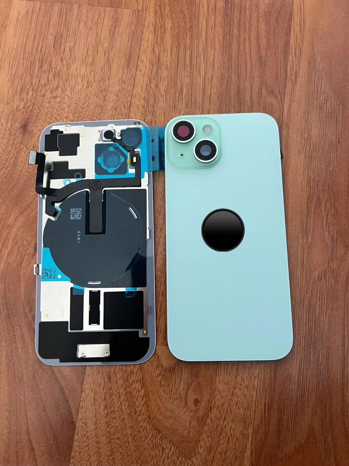 Back Glass Cover for iPhone 15 Plus with NFC-MagSafe-mic-flash